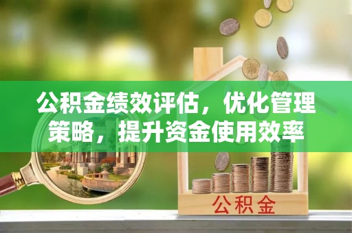 仙游公积金绩效评估，优化管理策略，提升资金使用效率