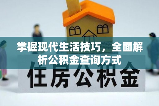 仙游掌握现代生活技巧，全面解析公积金查询方式
