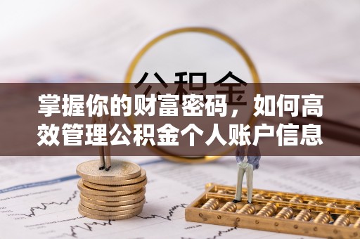 仙游掌握你的财富密码，如何高效管理公积金个人账户信息