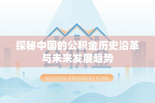 仙游探秘中国的公积金历史沿革与未来发展趋势