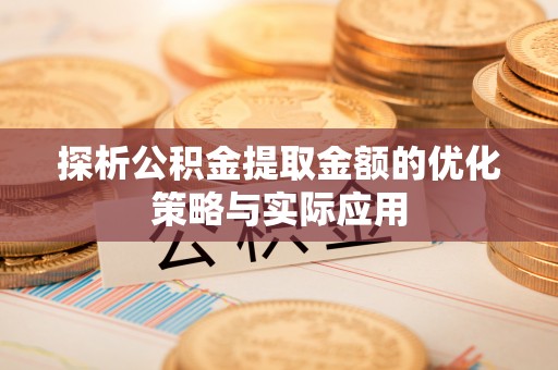 仙游探析公积金提取金额的优化策略与实际应用