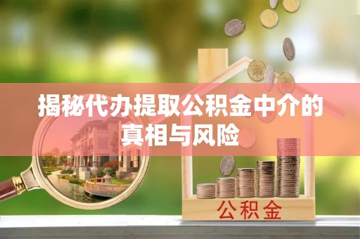 仙游揭秘代办提取公积金中介的真相与风险