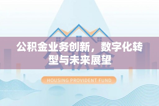 仙游公积金业务创新，数字化转型与未来展望