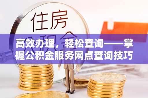 仙游高效办理，轻松查询——掌握公积金服务网点查询技巧