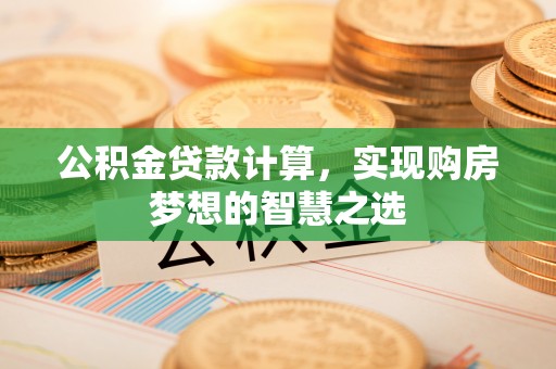 仙游公积金贷款计算，实现购房梦想的智慧之选